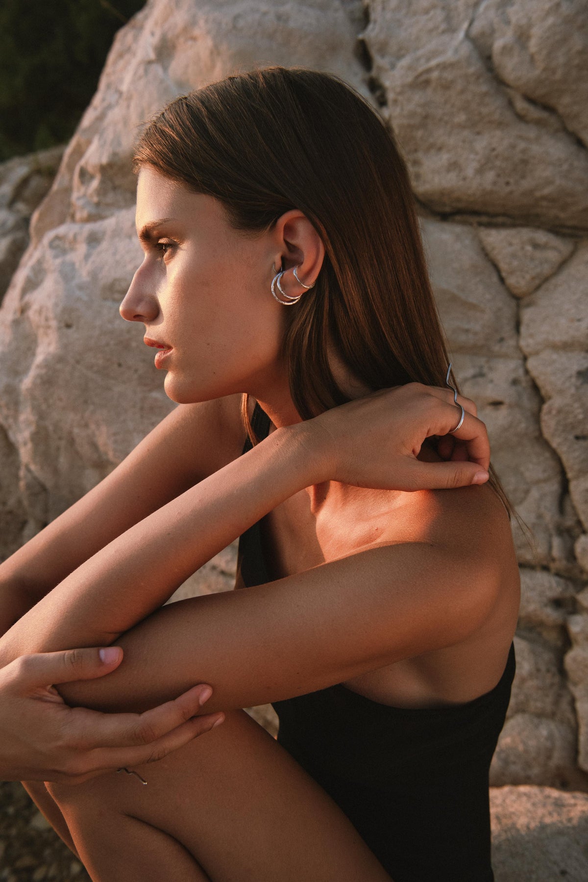 Moon ear cuff