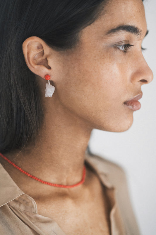 Adriatic Rose earrings