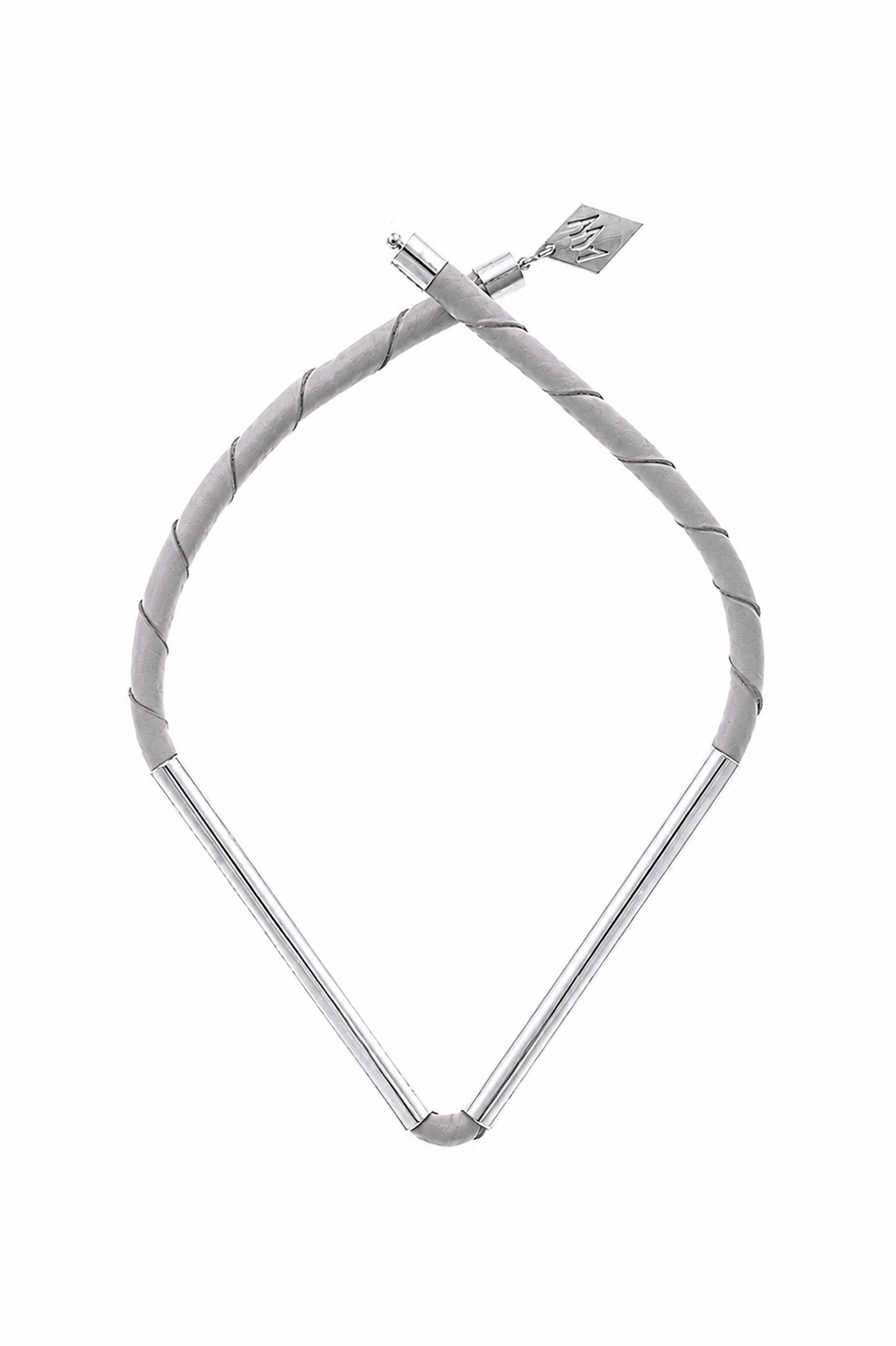 Triangle necklace - gray