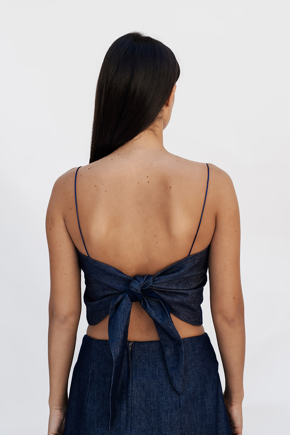 Denim scarf top/PREORDER