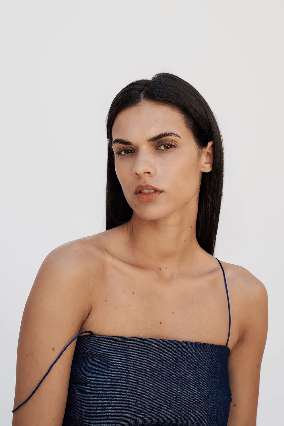 Denim scarf top/PREORDER