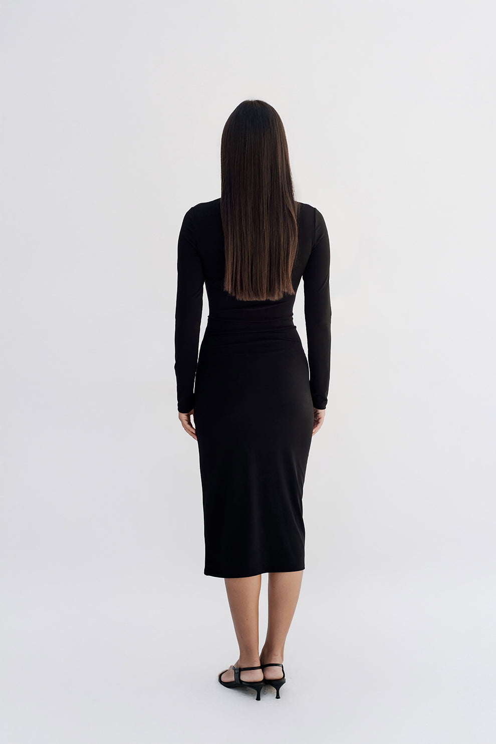 Knot dress ls/ Black