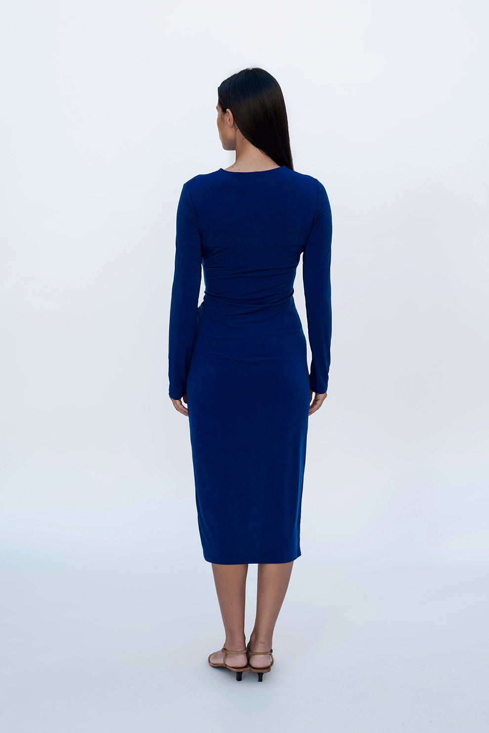 Knot dress ls/Blue