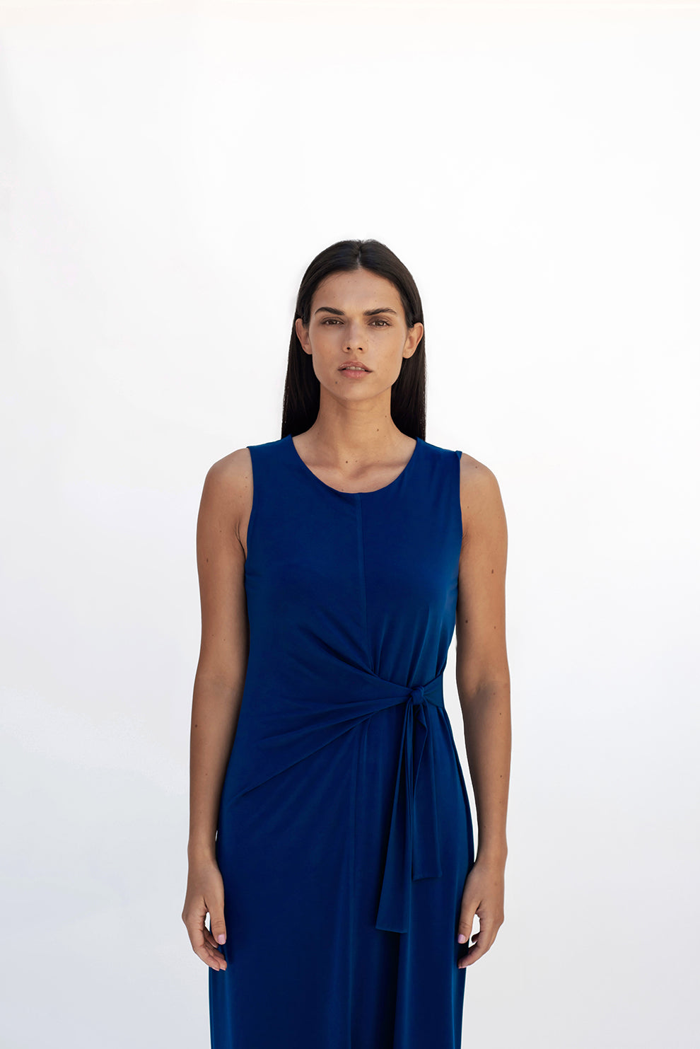 A-line midi dress/Blue