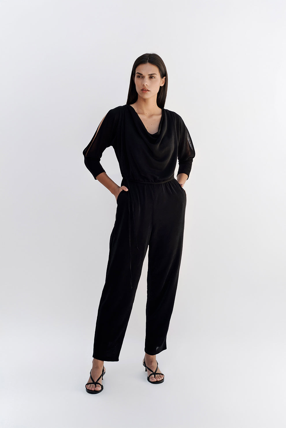 Wave jumsuit/black