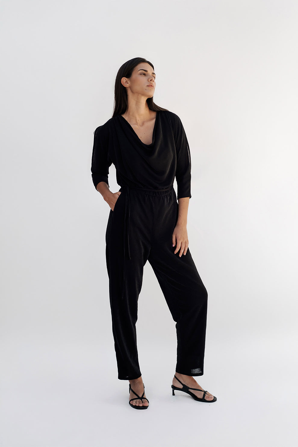 Wave jumsuit/black
