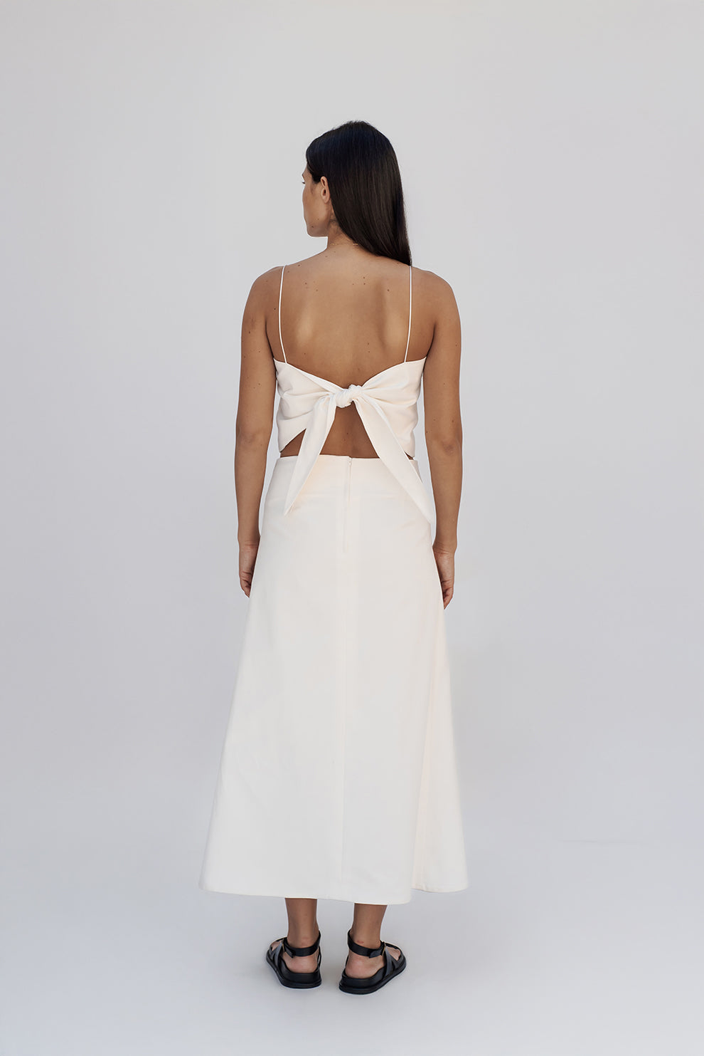 Pleated maxy skirt/PREORDER