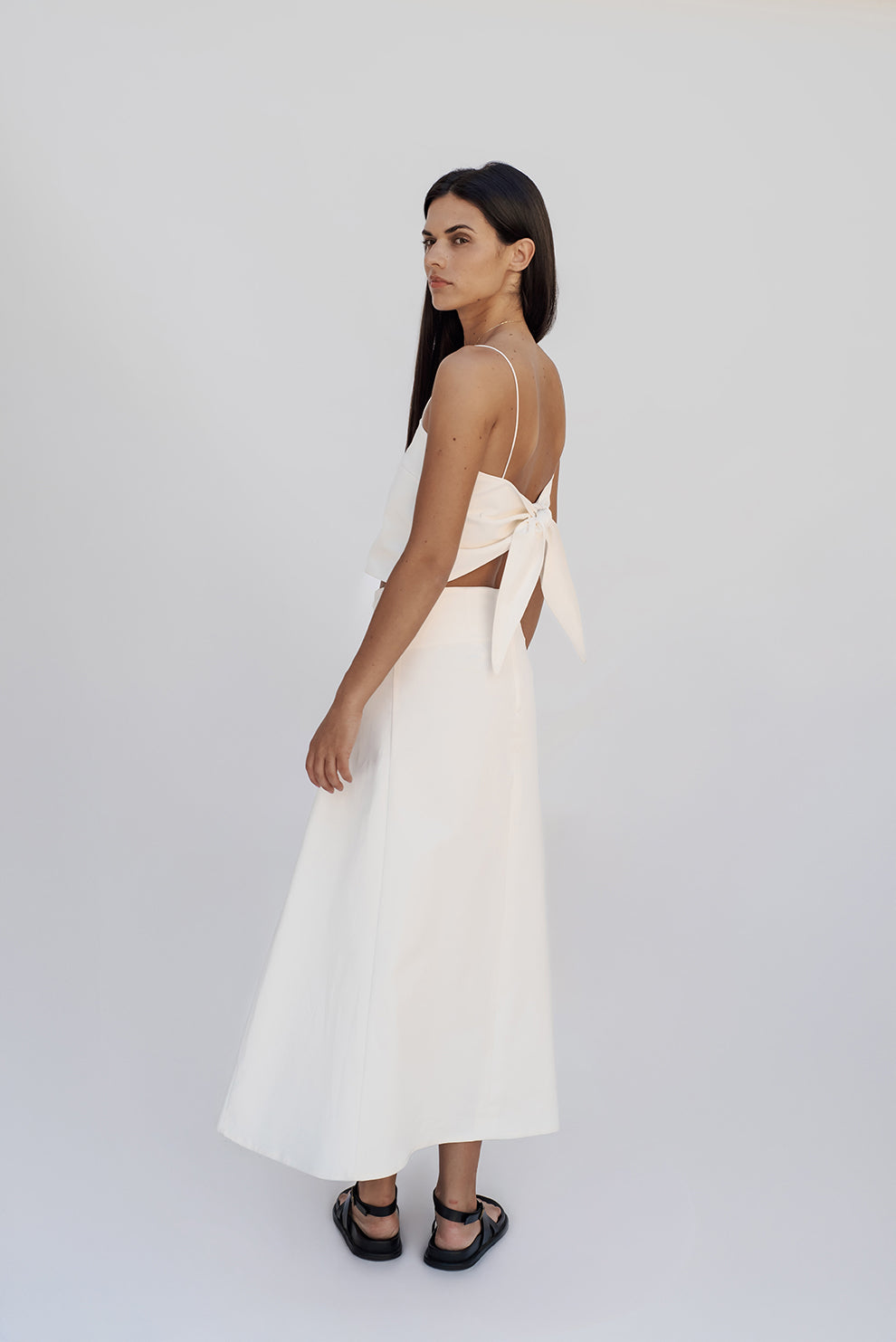 Pleated maxy skirt/PREORDER