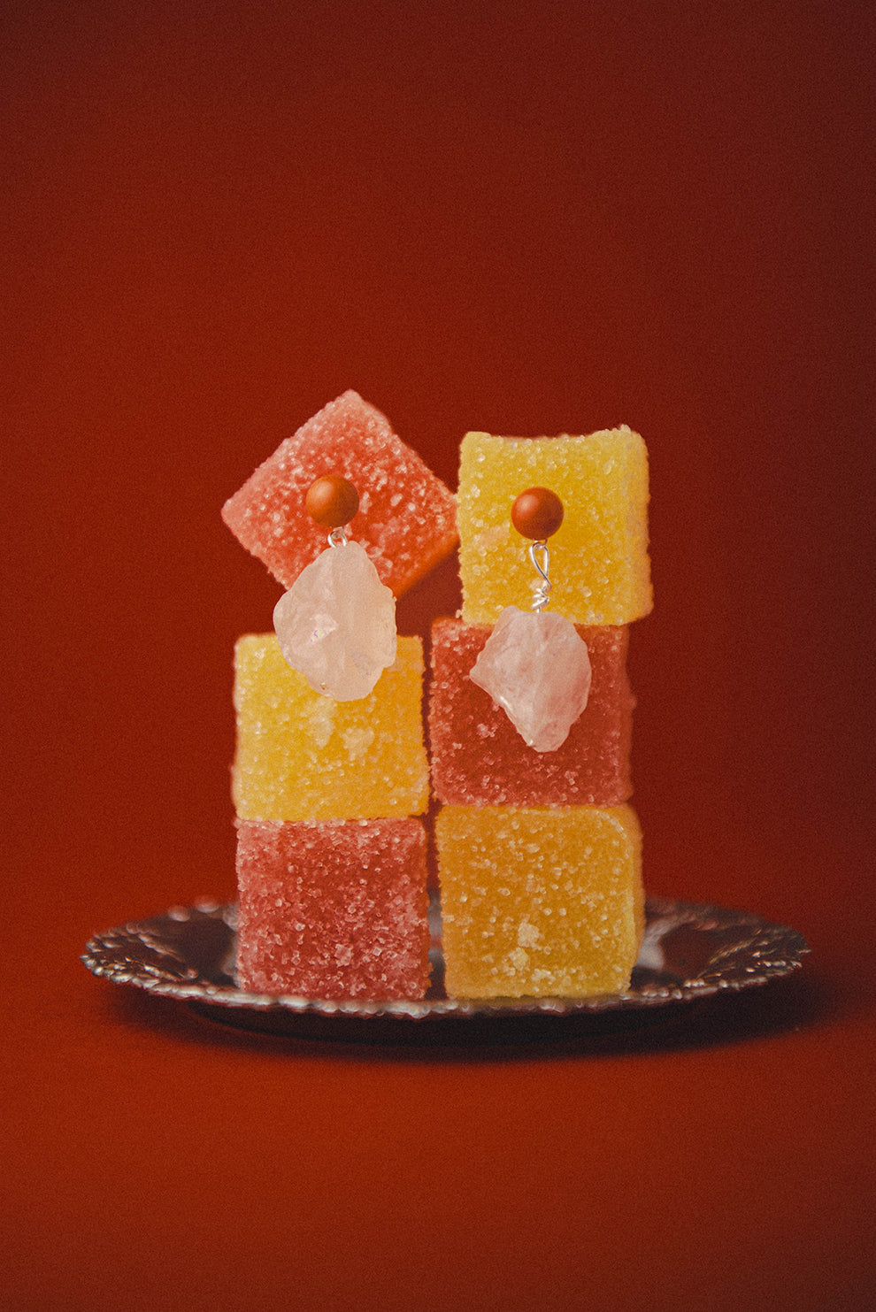 Adriatic Rose earrings