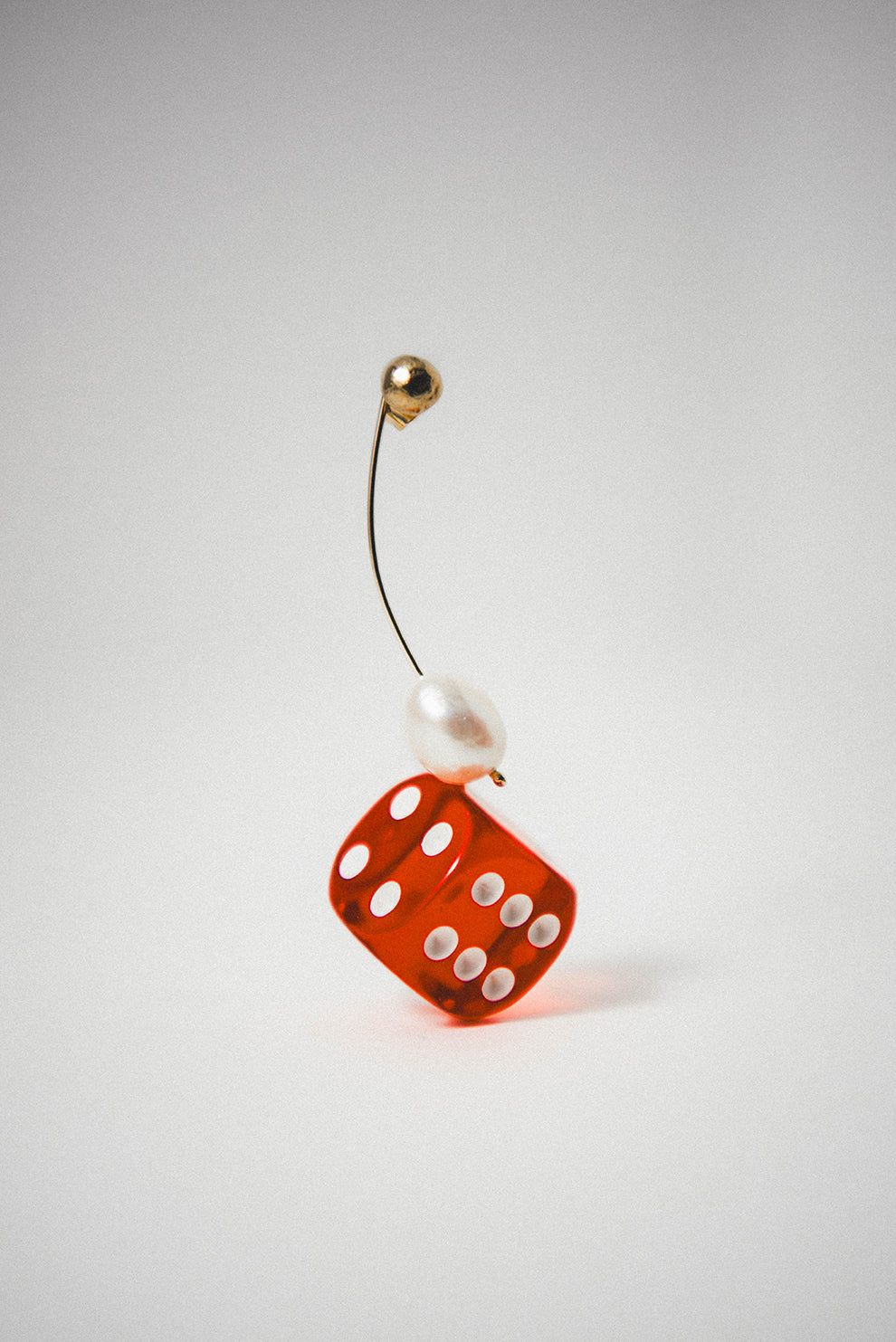 Floating pearls earring