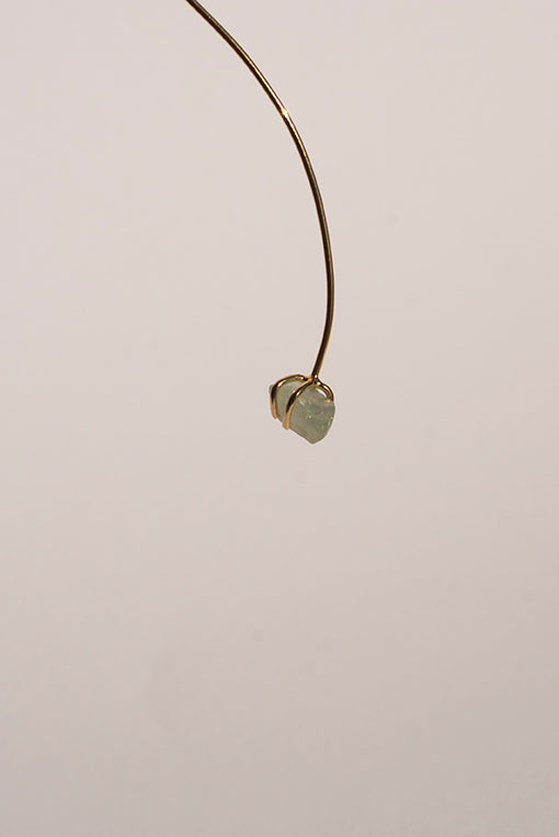 Sprout ear pin aquamarine