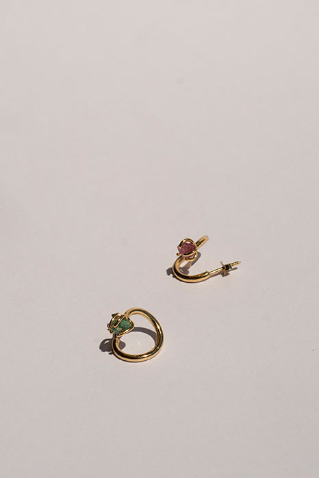 Twisted earrings embellished mini