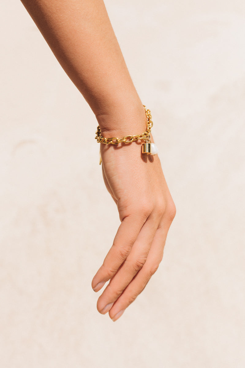 Bullet Bracelet Gold by the sustainable designer brand Little Wonder