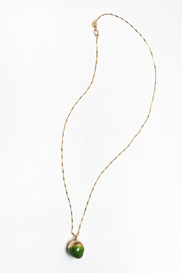 Marbles necklace with a hint of green