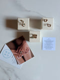 Twisted earrings embellished mini