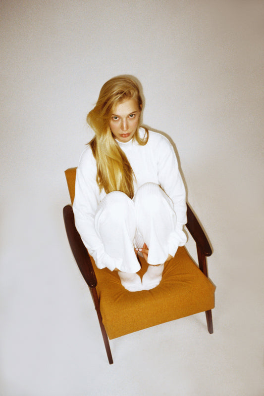 Viscose knit sweater