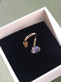 Twisted earrings sapphire mini