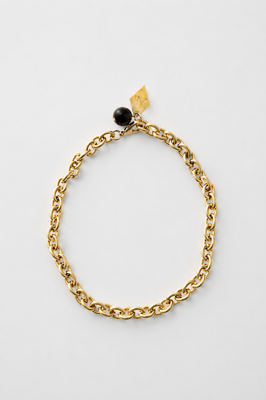 Anchor necklace gold
