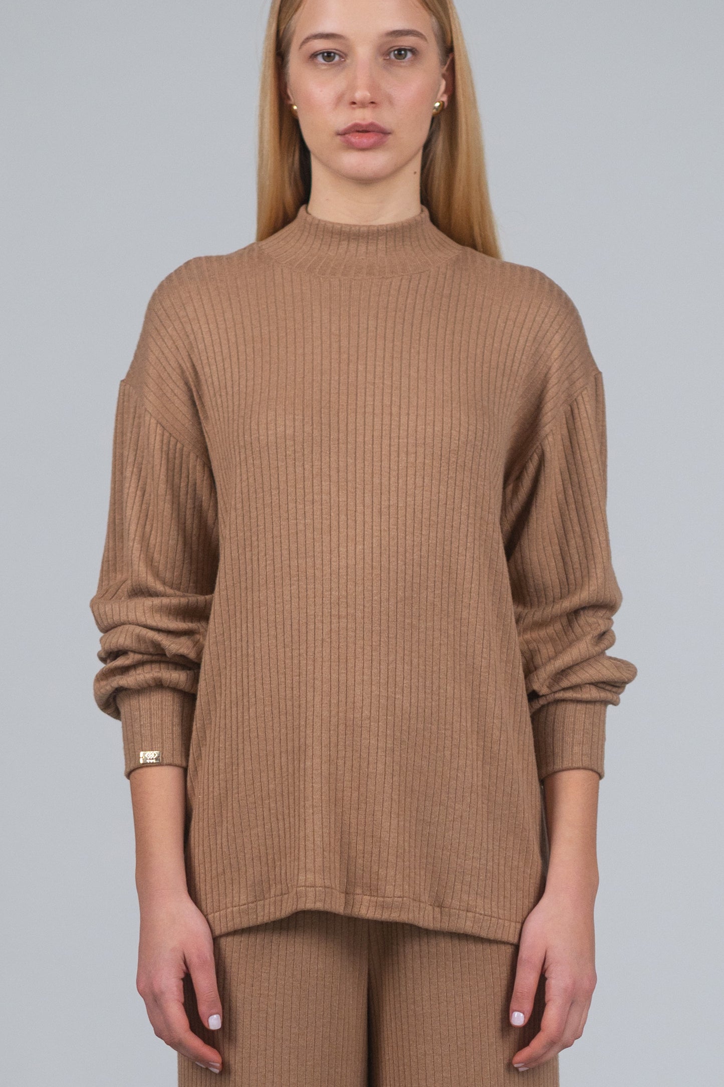 Viscose knit sweater