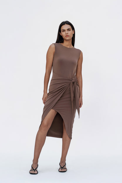 Knot dress/Chocolate