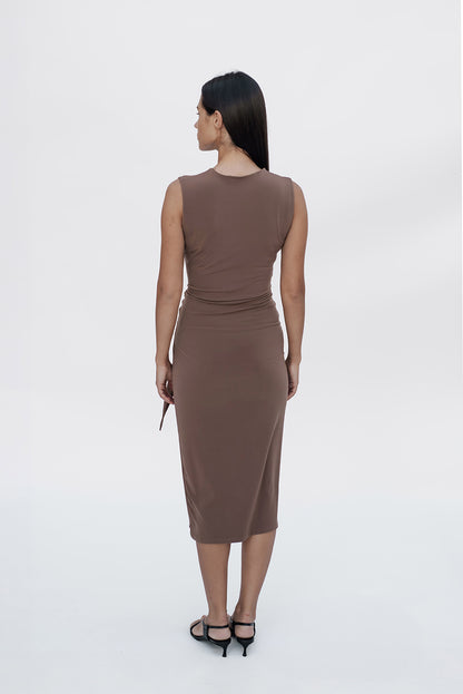 Knot dress/Chocolate