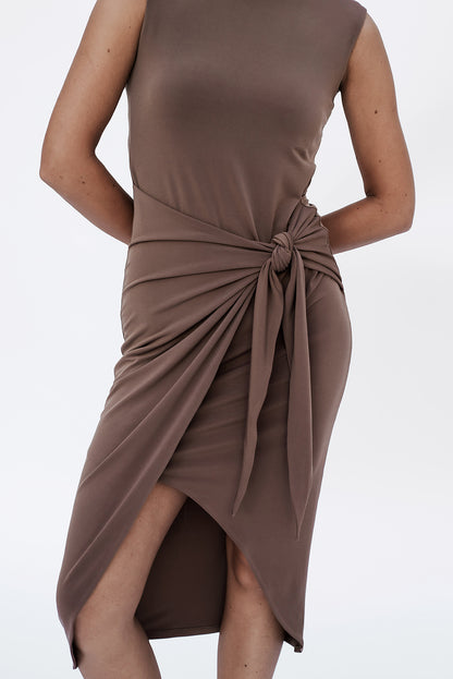 Knot dress/Chocolate