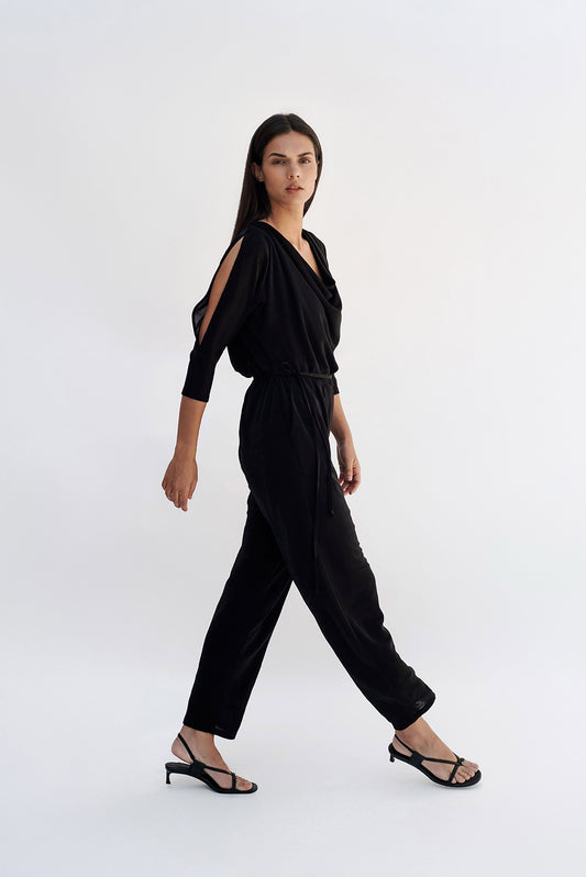 Wave jumsuit/black