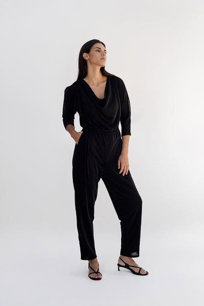 Wave jumsuit/black