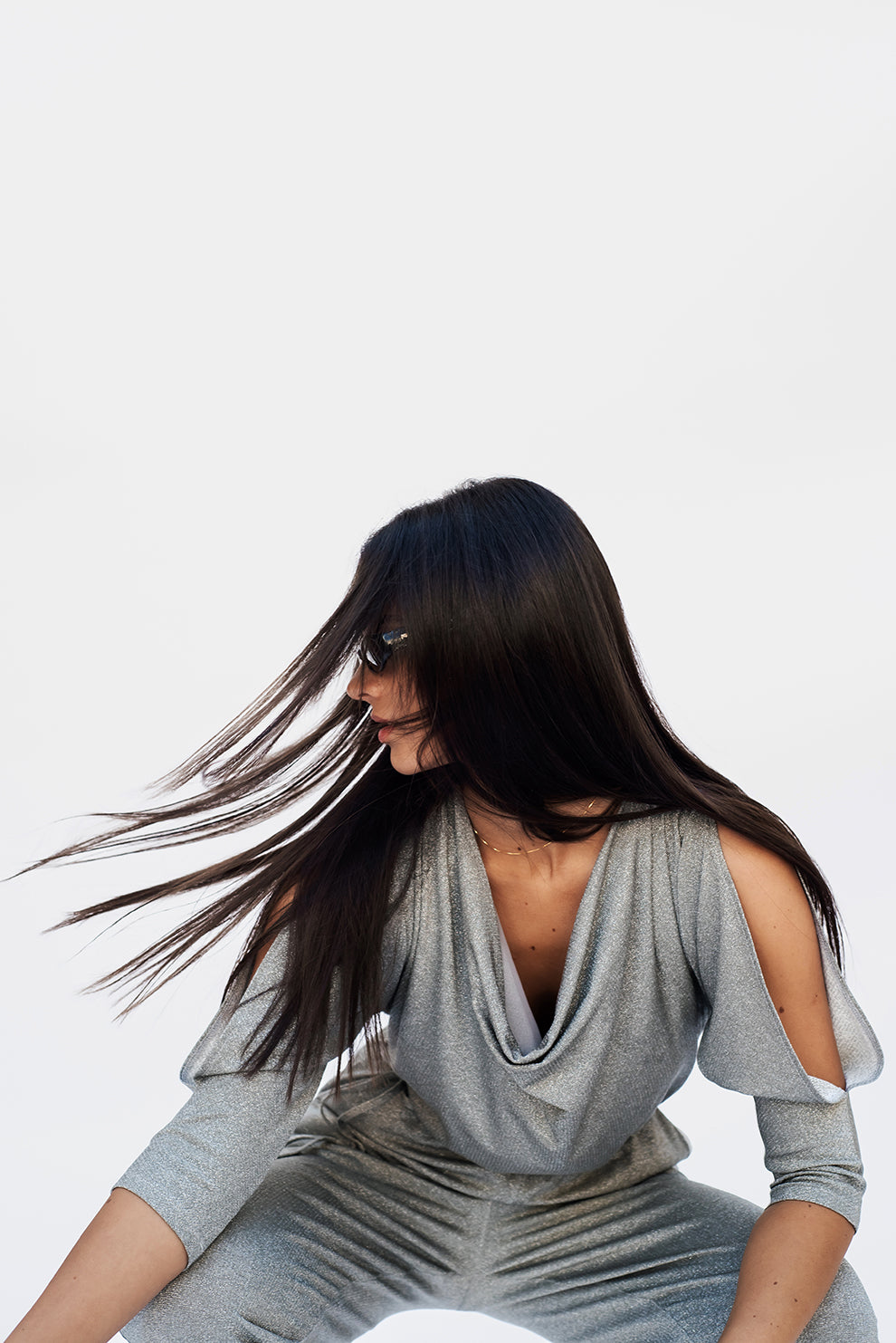 Wave jumpsuit/Silver olive