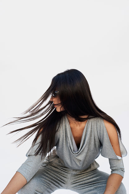 Wave jumpsuit/Silver olive