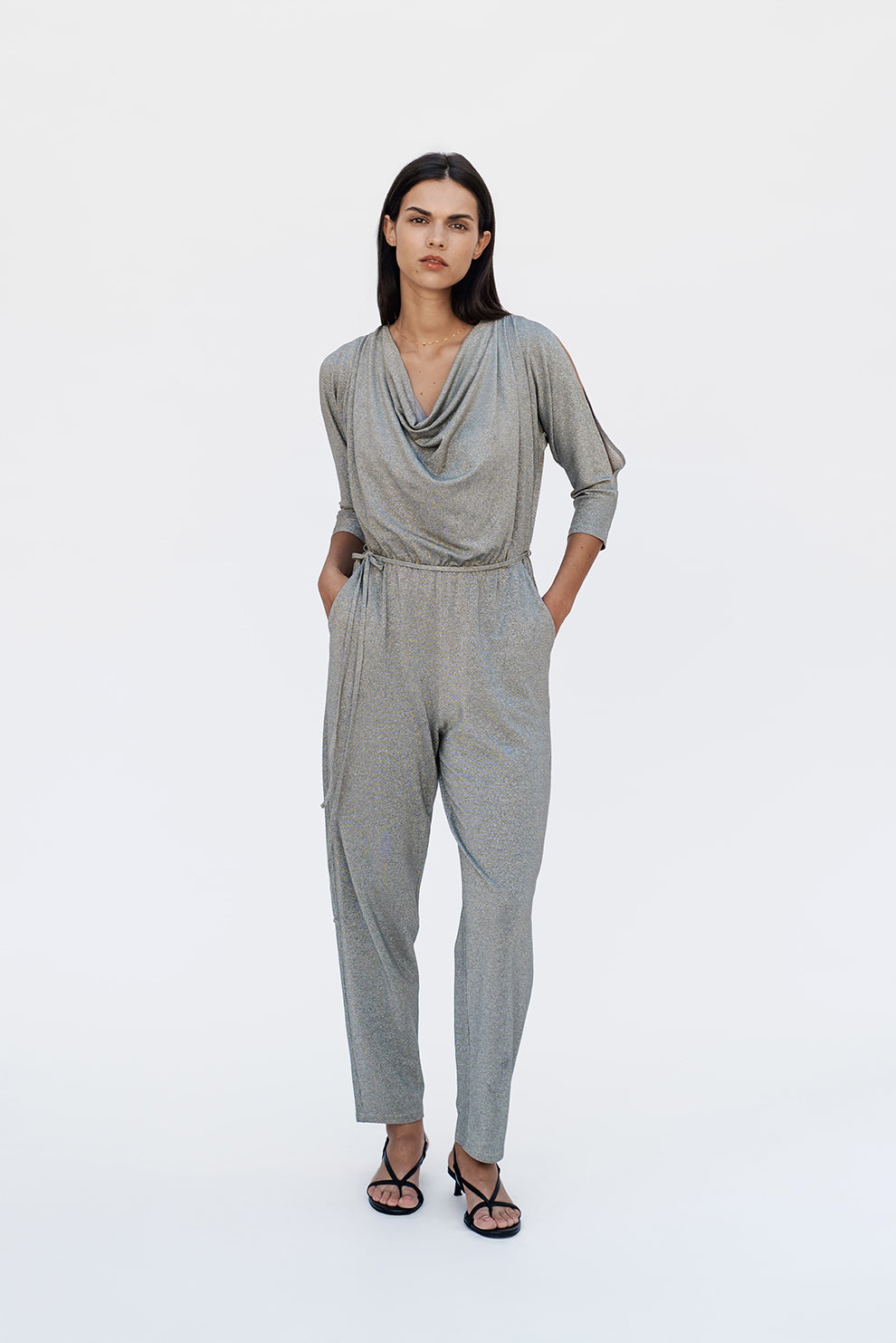Wave jumpsuit/Silver olive