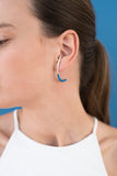 Bow earrings with a hint of blue