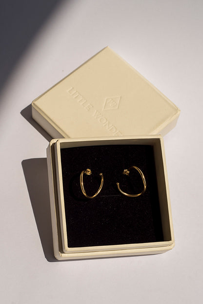 Hoop earrings with a twist