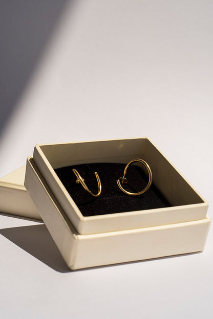 Hoop earrings with a twist