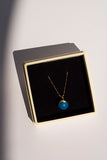 Marbles necklace with a hint of blue