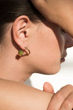 Twisted earrings peridot