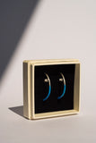 Bow earrings with a hint of blue