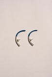 Bow earrings with a hint of blue