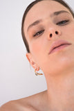 Twisted earrings sapphire