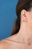 Twisted earrings sapphire mini