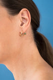Twisted earrings embellished mini