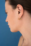Twisted earrings embellished mini