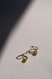 Twisted earrings peridot