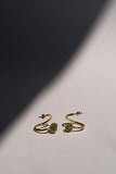 Twisted earrings peridot