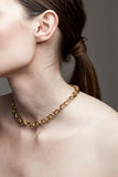 Anchor necklace is made of 24K gold-plated brass.