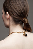 Anchor necklace is made of 24K gold-plated brass.