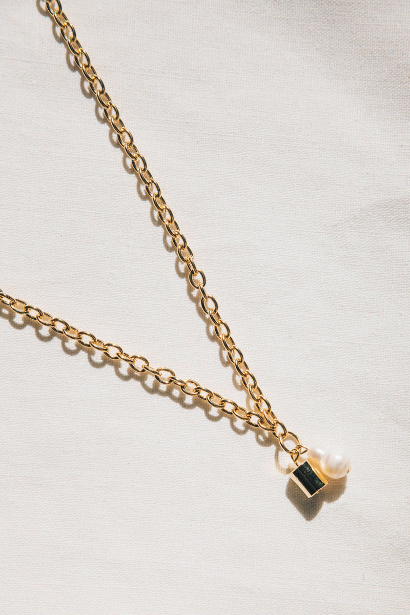 Bullet Necklace in Gold by the sustainable designer brand Little Wonder
