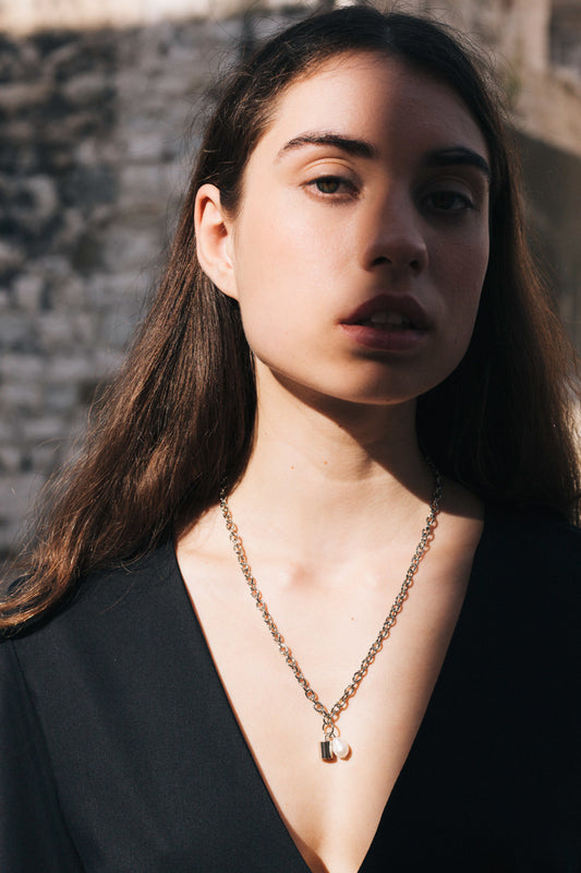 Bullet Necklace Silver by the sustainable designer brand Little Wonder