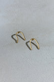 Cave earrings gold