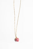 Marbles necklace with a hint of pink